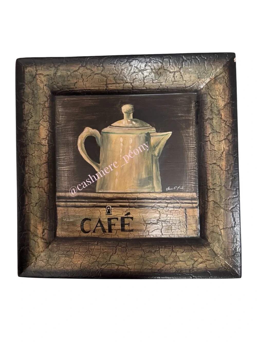 Arnie Fisk Maison Du Cafe The Creme Sucre Cafe Heavy Plates Decor 10”x10” Set